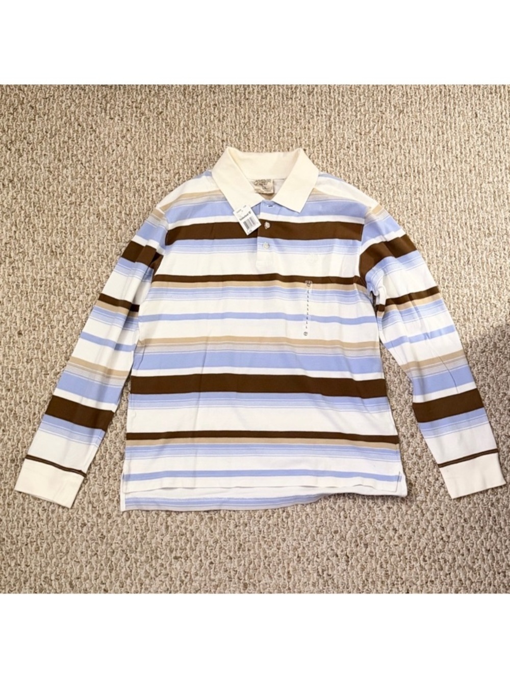 NWT Timberland Men’s Vintage Stratham Issue Outdoor Rugby Long Sleeve Polo